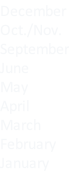 December Oct./Nov. September June May April March February January